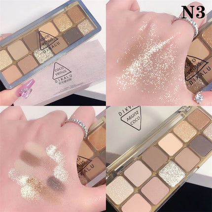 1Pc DIKALU Peach Kumquat Eyeshadow Palette Nude Pink Purple Eye Pearl Glitter Shadows Korean Charming Contour Eyes Make Up