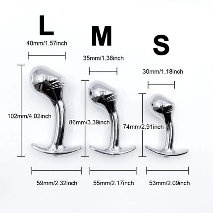 1pcs, Metal dildo anal plug, gem base butt plug, outdoor wear anchor close-fitting design, male and female masturbators, adult s