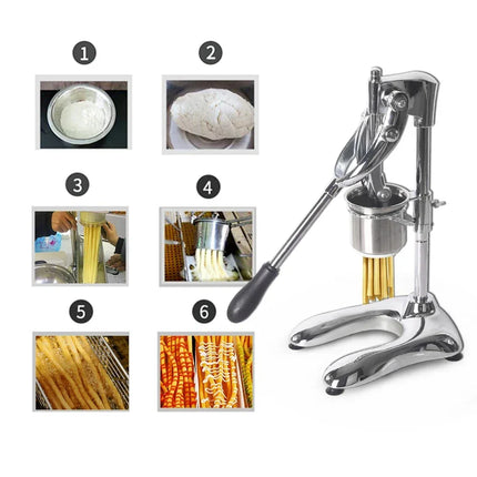 HomeWise Commercial Long 30cm Potato Ships Squeezers Machine French Manual Fries Cutters American Fried Potato Chip