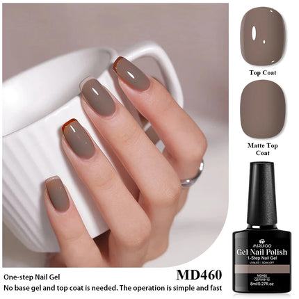 8ml 1-Step Nail Gel Polish No Need Base Gel & Top Coat Long-Lasting UV LED Soak Off Nail Art for DIY Manicure Salon Quality