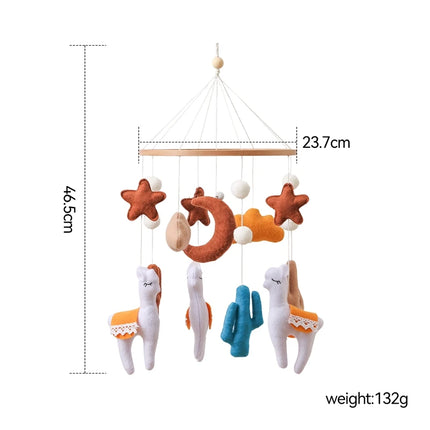 Baby Wooden Bedbell Bracket 0-12 Months Bed Bell Bracket Wooden Mobile Newborn Crochet Bed Bell Hanging Toys Newbaby Rattle Toys