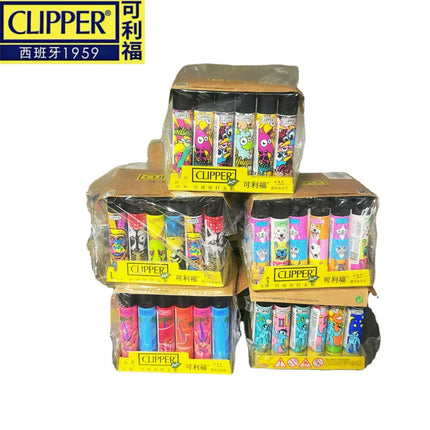 24Pcs Clipper Mini Flint Wheel Lighter Butane Refillable Cigarette Lighter, Cool Men's Gift & Smoking Accessories