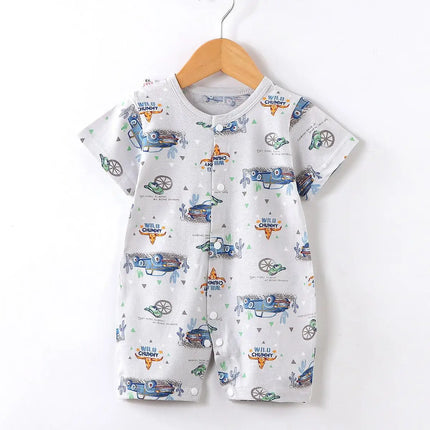 0-24month Baby Clothes Summer Toddler Jumpsuit Printed Fashion Cute Infantil Costume Cotton Short Sleeve Climbing Clothes Onesie