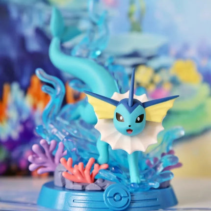 Anime Pokemon Fun Adventure Eevee Family Suit Blind Box Jolteon Sylveon Action Figure Collection Model Kids Toy Gift Replica