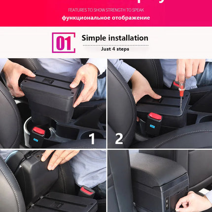 For Volkswagen POLO Armrest new For VW POLO Mk5 6R Vento Car Armrest box Interior Parts Storage Box Car Accessories 2012-2018USB
