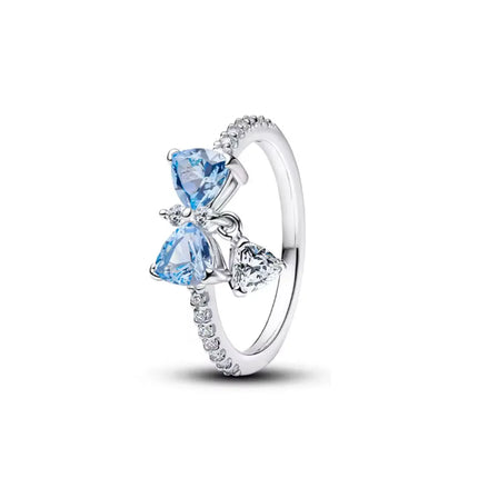 2026 Hot Selling 925 Silver, Heart-shaped, Butterfly,Flower Ring, Suitable for European Women's Exquisite Charm Jewelry Gifts ﻿