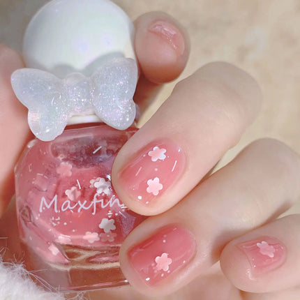 Maxfine Small Diamond Nail Polish Set Wholesale No-bake Long-lasting Water-based Nail Polish Novice Practice Can Be Torn