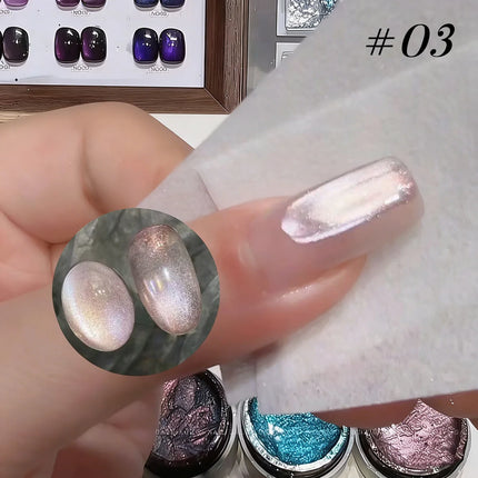 1-6PCS Popular Winter Internet Celebrity Hot-selling Northern Lights Cat Eye Magnet Gel Nail Polish Nail Art Nail Supplies
