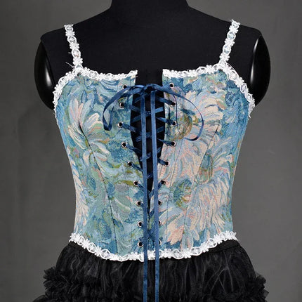 Fashion Lolita Shirt Women Corset Top Camis y2k Body Shaper Woman Clothing Blouses Sexy Waist Trainer Bustiers Ladies Underbust