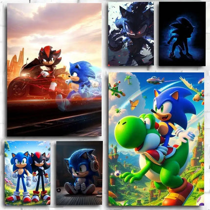 Sonic Self-adhesive Poster Sticker Waterproof / Sonic Self-adhesive Poster Sticker