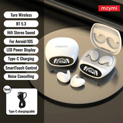 MZYMI MD528 Sleep Earbuds Wireless Invisible Earbuds Noise Cancelling Headsets Hifi Stereo Sound Sport Headphones for Xiaomi