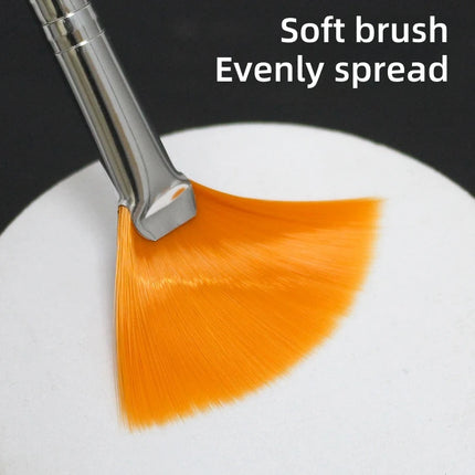 3pcs Practical Facial Brushes Fan Makeup Brushes Soft Portable Mask Brushes Cosmetic Tools for Women Ladies Girls
