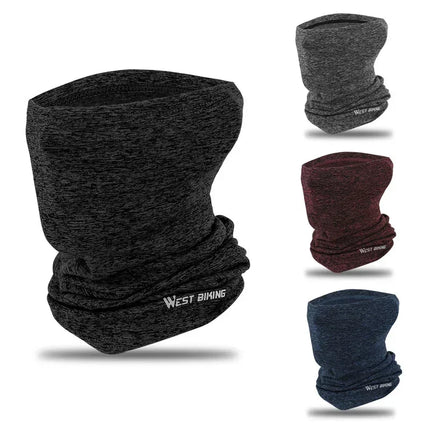 WEST BIKING Bicycle Face Mask Neck Gaiter With Headband Winter Outdoor Sports Neck Warm Scarf Half Face Mask Cycling Equipment
