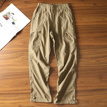 Men's Summer Cargo Pants Outdoor Street Fashion Spring Slacks Baggy Joggers Hiking Long Loose Vintage Long Trousers For Men