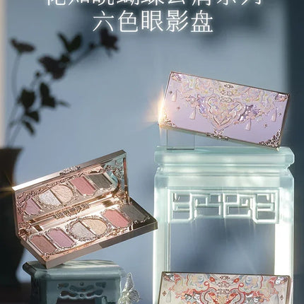Flower Knows Butterfly Cloud Collar Collection Makeup 6Colors Eyeshadow Matte Fine Shimmer Pearl Glitter Eye Face Palette