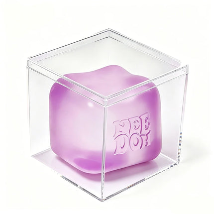 Transparent Acrylic Organizer Box for Nee Doh Squishy Toys, Dust & Moisture Proof Protective Case for Stress Relief Toys