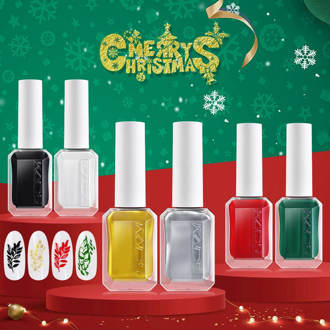 11ml Nail Stamping Polish Set Gold Silver Black White Nail Art Printing Varnish for Nail Stamp Plate Design Manicure Paint Oil