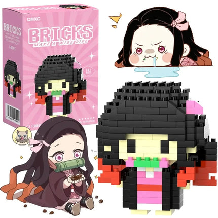 Demon Slayer Kimetsu No Yaiba Building Blocks Figure Kamado Tanjirou Action Figure Agatsuma Zenitsu Nezuko Warrior Model Toys