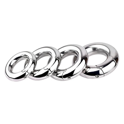FRRK Weight Scrotal Ring Stainless Steel Ball Stretcher Metal Lock Ring Male Bondage Adult Intimate Personal Restraint Wear Toy
