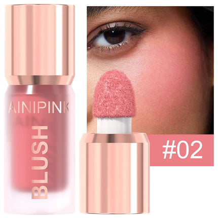 Matte Liquid Blush Waterproof High Pigmented Smooth Non-Sticky Peach Pink Coral Daily Makeup Multi-use Blushing Glow Christmas