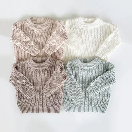 0-7T Toddler Kid Baby Boy Girl Winter Clothes Newborn Baby Sweater Infant Knit Pullover Top Casual Basic Top Knitwear Outfit