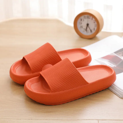 Women Thick Platform Cloud Slippers Indoor Home Eva Soft Sole Pillow Slides Sandals Woman 2025 Summer Non Slip Beach Flip Flops