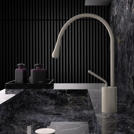 Brushed Rose Gold Bathroom Faucet Brushed Gold Basin Faucet  Hot  Cold Sink Faucet Brass Lavotory Faucet Swivel Sink Water Crane