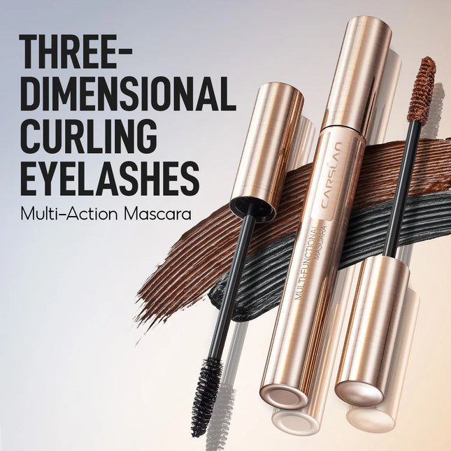CARSLAN Multi Effect 3D Mascara Curling Volume Lashes Thick Lengthening Eyelashes Extension Waterproof Long-wearing Makeup