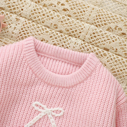 Baby Sweaters Knit Cute Cherry Pattern Newborn Infant Girls Crew Neck Long Sleeve Pullovers Knitwear 1-3Y Toddler Jumper Clothes