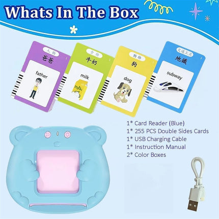 Cantonese Mandarin English Talking Flash Cards, Trilingual Learning Flashcard Toys  for Toddlers, 510 Sight Words,birthday gift