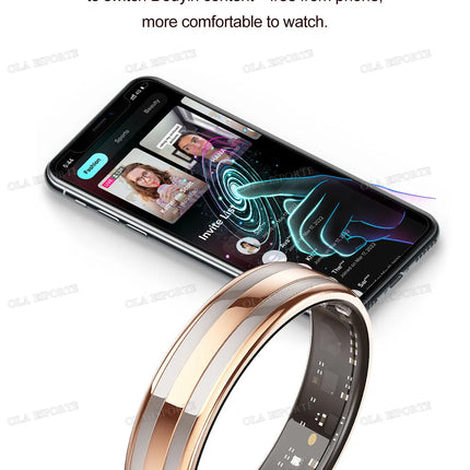 2026 Ultra-Narrow Smart Ring Wireless BT Gesture Control Heart Rate Blood Pressure Sports Waterproof Health Smartring Men Women