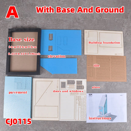Assembly Architectural model sand table stone house Europeanizing architecture single building diorama Scale model kit 1/35