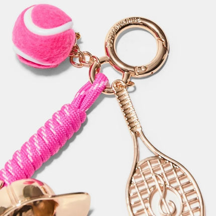 Mini Alloy Material Rope Keyring Cute Elegant Resin Fruit Shape Keychain Red Tomato Heart Bag Pendant Charms School