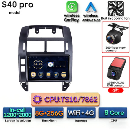 Android Car Radio Multimedia Car Radio Stereo Head Unit for Volkswagen Polo Mk4 2001 - 2011 with GPS Navigation Wireless CarPlay