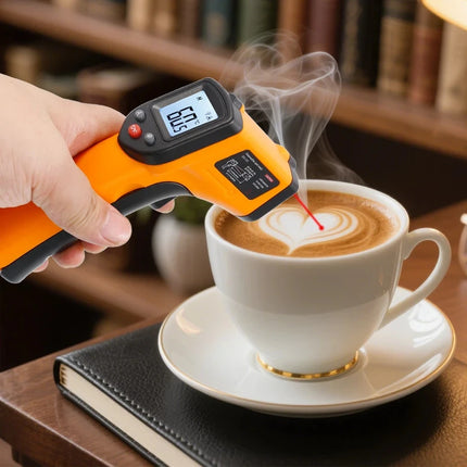New Infrared Thermometer Handheld Temperature Gun Non-Contact Laser Heat Tester -50-600°C for Industrial Home Automobile Use