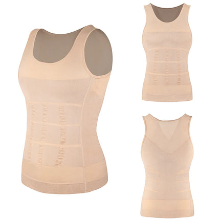 Men Slimming Body Shaper Chest Compression Shirts Tummy Control Shapewear Abdomen Slimming Vest Waist Trainer Corset Tank Top