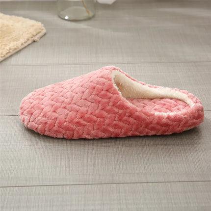 Women Winter Home Fur Slippers Cartoon Cat Non-Slip Soft Warm House Indoor Bedroom Men Couples Boys Girl Memory Foam Floor Shoes
