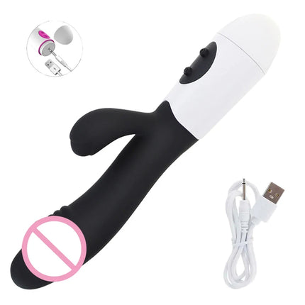 Rabbit Vibrator for Women Beginner G-Point Powerful Vibrating Massager Vaginal Clitoris Nipple Stimulator Female Adult Sex Toys