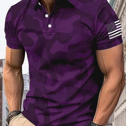 The New men's short-sleeved POLO Shirt For Summer 2026 Features A Casual Comfortable And Soft 3D Pattern Print