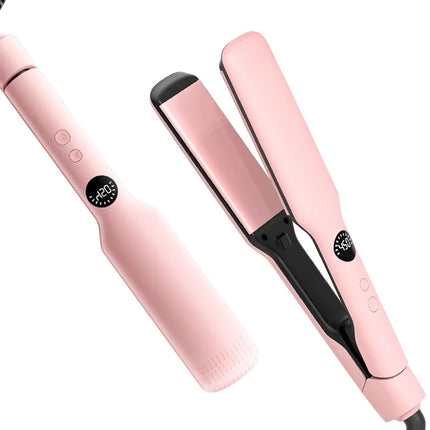 Hair Straightener High Temperature Flat Irons Wide Plate Plasma Ions Hair Oil Coating for Women Stylist Salon