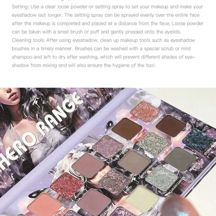 21-Color Chameleon Flashing Eyeshadow Palette Cold Moon Multi-functional Matte Shimmer Glitter Pigments Long-lasting Makeup