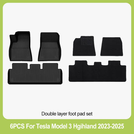 BYTON Floor Mats Compatible Custom Fit Floor Liners for 2023-2026 Tesla Model 3 Highland All Weather Protection car mats