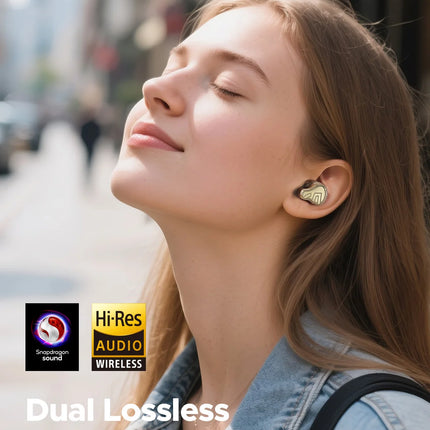 SoundPEATS H3 Wireless Bluetooth Earbuds Hybrid 3 Driver HiFi 55dB Adaptive ANC Headphones with LDAC aptX Lossless Hi-Res Audio
