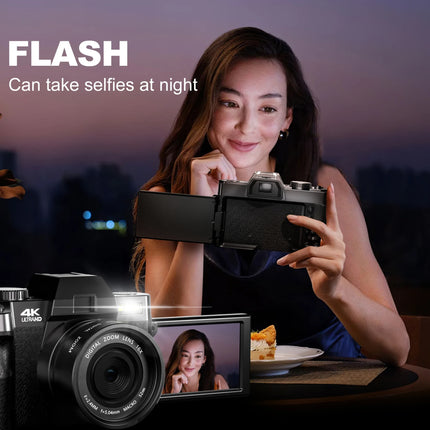 NBD S100F 4K Digital Camera Vlogging 48MP 3"Flip Screen Autofocus 16X Zoom Compact Camera YouTube Wifi Connection