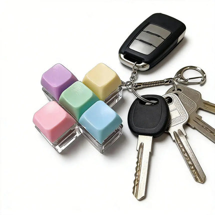 Press Keyboard Keychain Decompression Toy Macaron Axle tester Mechanical Keyboard Fidget Key Finger Toys For Adults Antistress