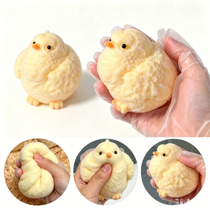 Cute Squishy Yellow Chick Fidget Toy Soft Lovely Hen Squeeze Toys Cute Fast Rebound Decompression Toy Birthday Anti-stress Gift