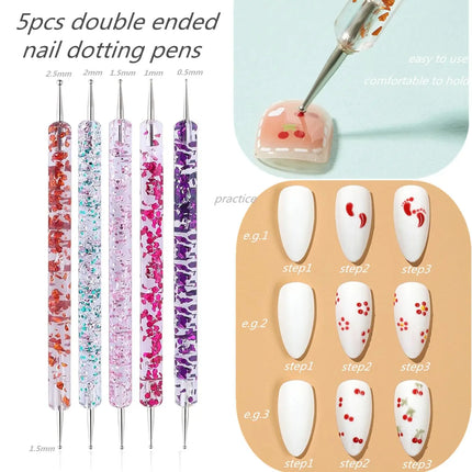 Nail Art Brushes Set, 14pcs Nail Design Painting Brushes, Professional Nail Art Design Brushes, Nail Fine Liner Brushes