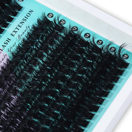 5D Fluffy Cluster Lashes 30D-150D Thick Individual Eyelash Clusters 10-18mm Natural Look Reusable DIY Eyelash Extensions