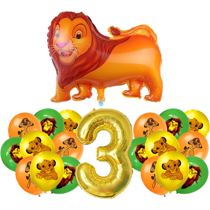 Lion King Birthday Party Decoration Simba Tableware Plate Cup Balloon Set Banner Backdrop Gift Bags Sticker Kids Party Supplies