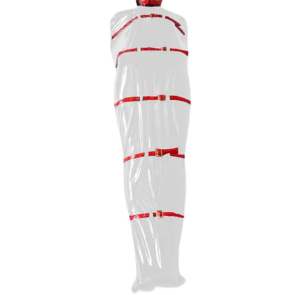 Shiny PVC Faux Leather Bondage Sack Wetlook Sleeveless Sleeping Bag Bodysuit Erotic Costumes Cosplay Jumpsuits Unisex Lingerie